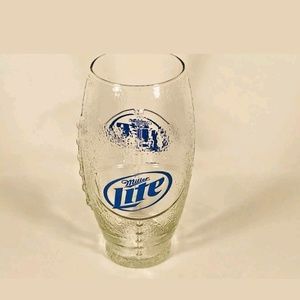 Miller Lite Beer Football shape glass